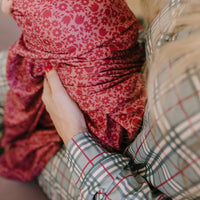 BURGUNDY MINI FLORAL | SWADDLE