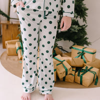 GREEN POLKADOT + STRIPE | GIRLS' BUTTON UP LONG SLEEVE SET