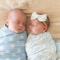 DAINTY BLUE FLORAL | SWADDLE