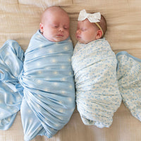 DAINTY BLUE FLORAL | SWADDLE