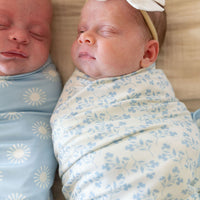 DAINTY BLUE FLORAL | SWADDLE