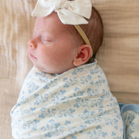 DAINTY BLUE FLORAL | SWADDLE