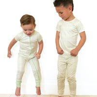 GREEN PLAID | ZIPPER ONE PIECE