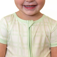 GREEN PLAID | ZIPPER ONE PIECE