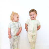 GREEN PLAID | ZIPPER ONE PIECE