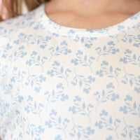 DAINTY BLUE FLORAL | SHORT SLEEVE