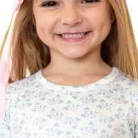 DAINTY BLUE FLORAL | SHORT SLEEVE