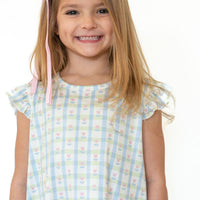 SPRING TULIPS | RUFFLE SLEEVE DRESS