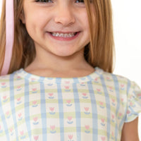 SPRING TULIPS | RUFFLE SLEEVE DRESS