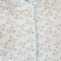 DAINTY BLUE FLORAL | WOMEN'S BUTTON UP SHORT SLEEVE SET