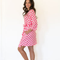 HOT PINK CHECKER | WOMEN'S ROBE