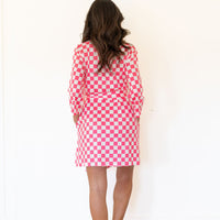HOT PINK CHECKER | WOMEN'S ROBE
