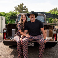 BLACK + BROWN CHECKER | WOMEN'S BUTTON UP SHORT SLEEVE SET