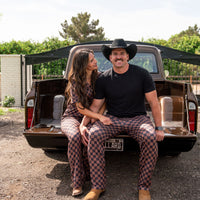 BLACK + BROWN CHECKER | WOMEN'S BUTTON UP SHORT SLEEVE SET