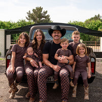 BLACK + BROWN CHECKER | WOMEN'S BUTTON UP SHORT SLEEVE SET