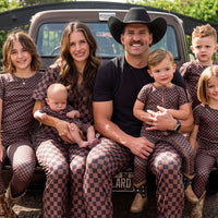 BLACK + BROWN MINI CHECKER | ZIPPER ONE PIECE