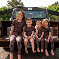 BLACK + BROWN MINI CHECKER | ZIPPER ONE PIECE