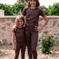 BLACK + BROWN MINI CHECKER | SHORT SLEEVE