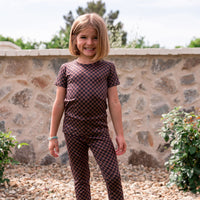 BLACK + BROWN MINI CHECKER | SHORT SLEEVE