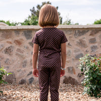 BLACK + BROWN MINI CHECKER | SHORT SLEEVE