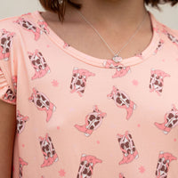 COWGIRL BOOTS | RUFFLE SLEEVE DRESS