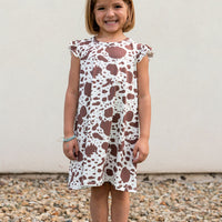 BROWN CATTLE | RUFFLE SLEEVE DRESS