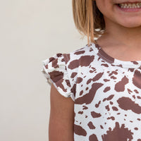 BROWN CATTLE | RUFFLE SLEEVE DRESS