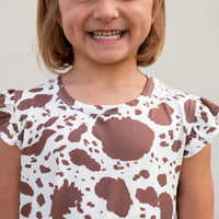 BROWN CATTLE | RUFFLE SLEEVE DRESS