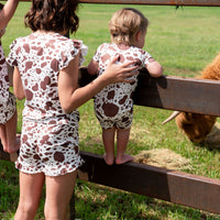 BROWN CATTLE | SHORT ZIPPER ONE PIECE