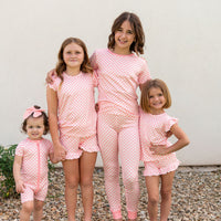 LIGHT PINK + WHITE MINI CHECKER | SHORT SLEEVE