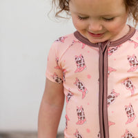 COWGIRL BOOTS | SHORT ZIPPER ONE PIECE