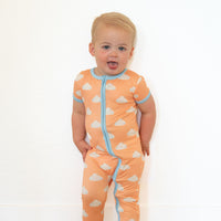 STARRY CLOUDS | SHORT SLEEVE ZIPPER ONE PIECE