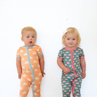 STARRY CLOUDS | SHORT SLEEVE ZIPPER ONE PIECE