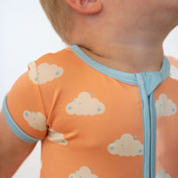 STARRY CLOUDS | SHORT SLEEVE ZIPPER ONE PIECE