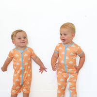STARRY CLOUDS | SHORT SLEEVE ZIPPER ONE PIECE