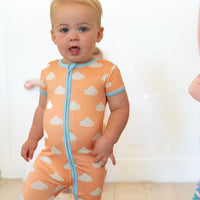 STARRY CLOUDS | SHORT SLEEVE ZIPPER ONE PIECE