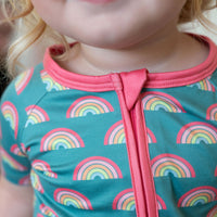 RAINBOWS | SHORT ZIPPER ONE PIECE