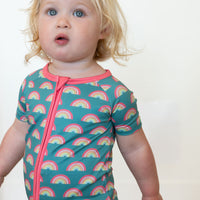 RAINBOWS | SHORT ZIPPER ONE PIECE