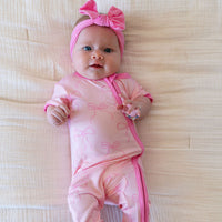 PINK BOWS | SHORT ZIPPER ONE PIECE