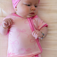 PINK BOWS | SHORT ZIPPER ONE PIECE