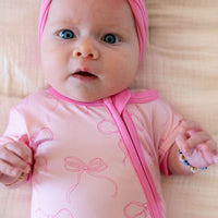 PINK BOWS | SHORT ZIPPER ONE PIECE
