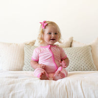 PINK BOWS | SHORT ZIPPER ONE PIECE