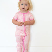 PINK BOWS | SHORT ZIPPER ONE PIECE