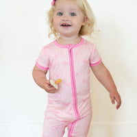 PINK BOWS | SHORT ZIPPER ONE PIECE