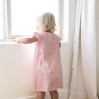 PINK BOWS | RUFFLE SLEEVE DRESS