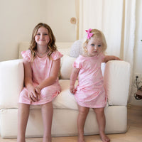 PINK BOWS | RUFFLE SLEEVE DRESS