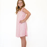 PINK BOWS | RUFFLE SLEEVE DRESS