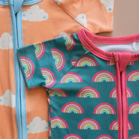 RAINBOWS | SHORT ZIPPER ONE PIECE