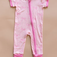 PINK BOWS | SHORT ZIPPER ONE PIECE