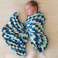 BLUE MULTICOLOR CHECKER | SWADDLE